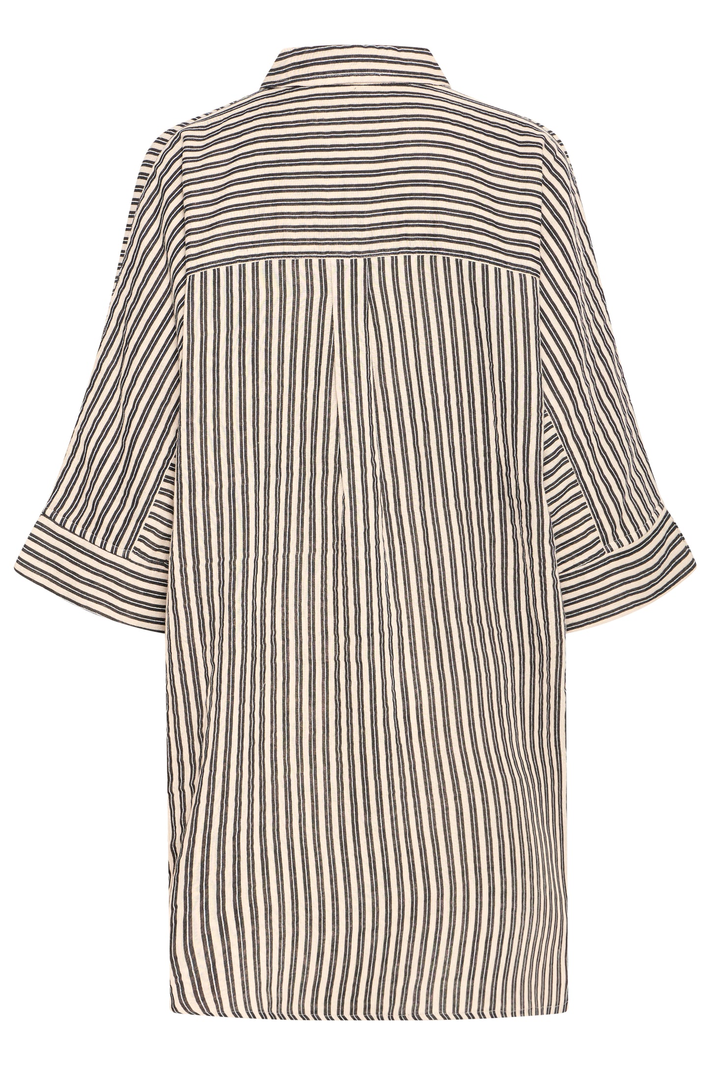 Ichi Iafoxa Striped Beach Shirt | Black Stripe
