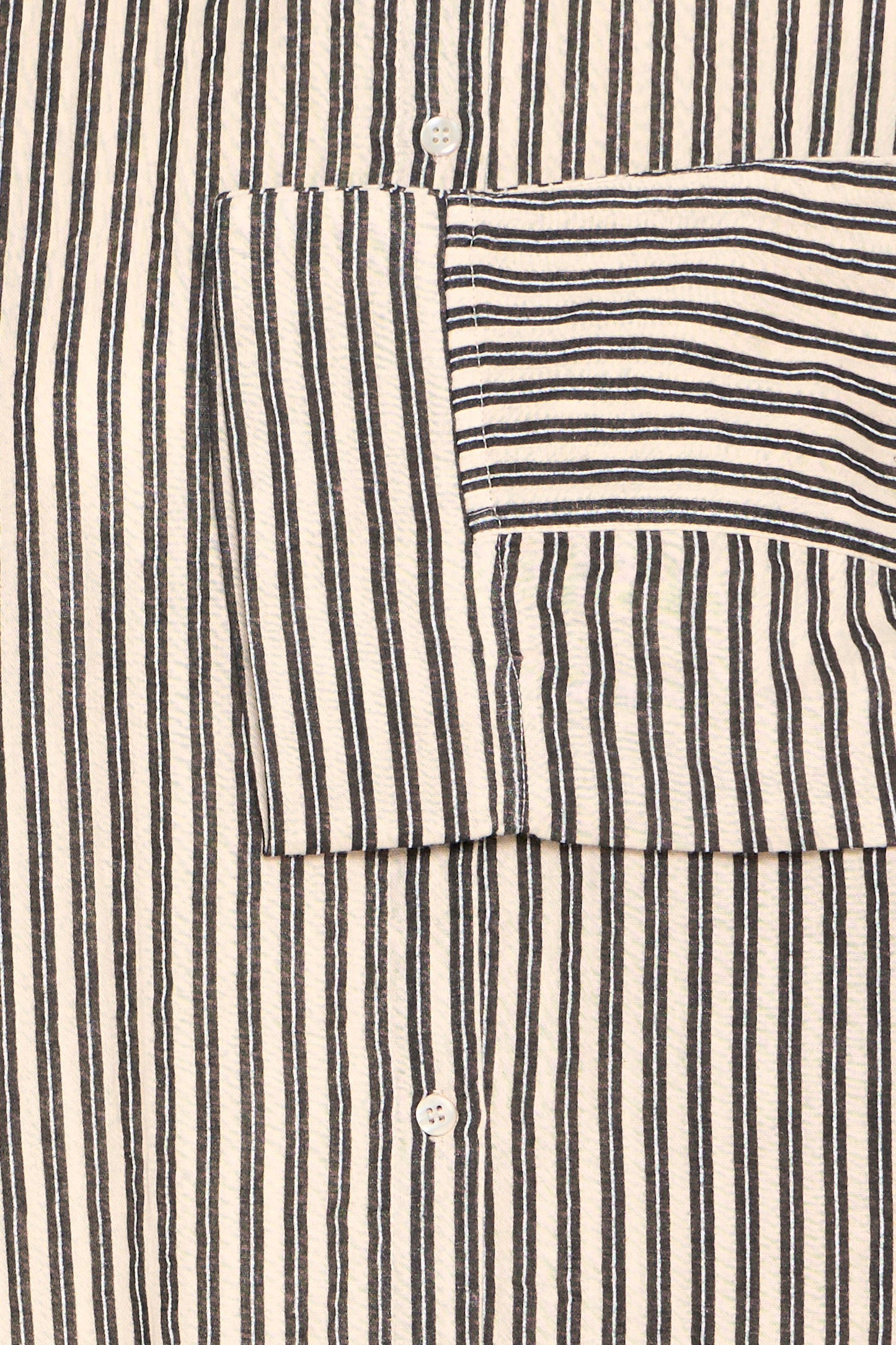 Ichi Iafoxa Striped Beach Shirt | Black Stripe