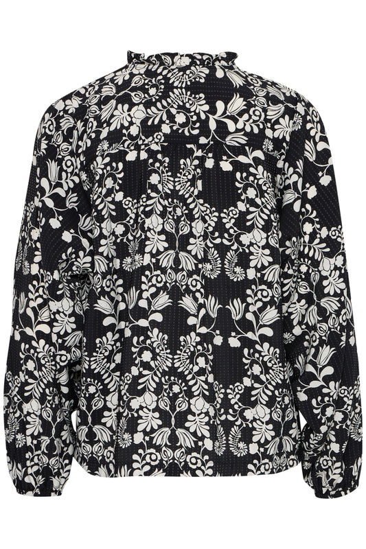 Ichi Ihgocina Shirt | Black Flower