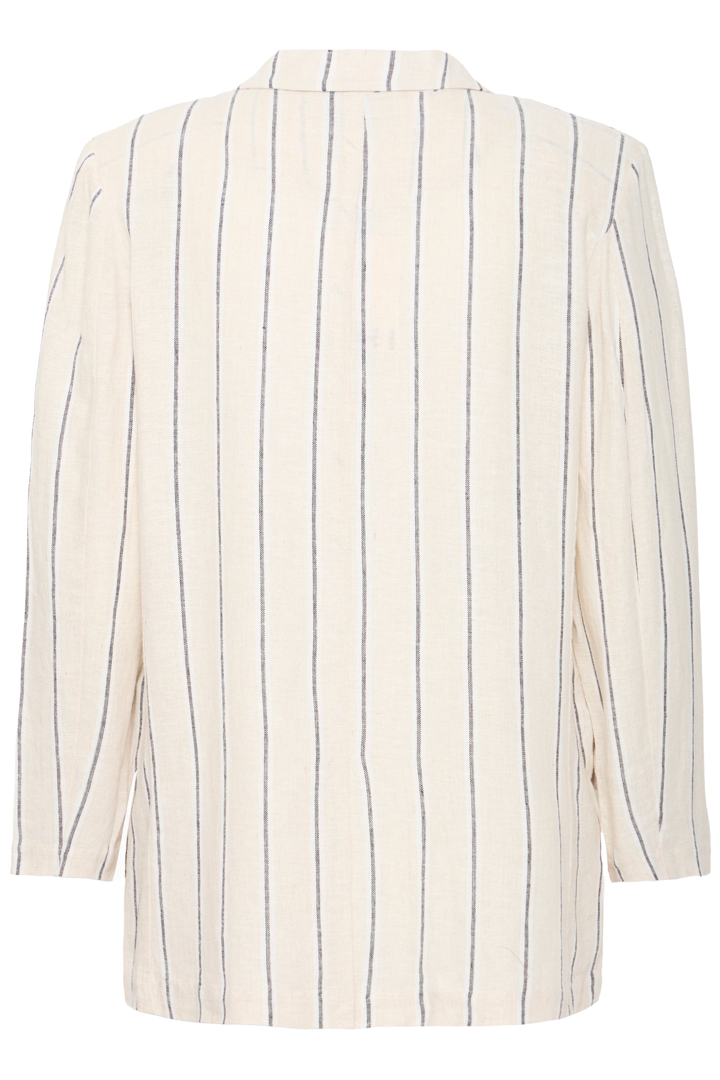 Ichi Linno Blazer | Natural Ecru Stripe