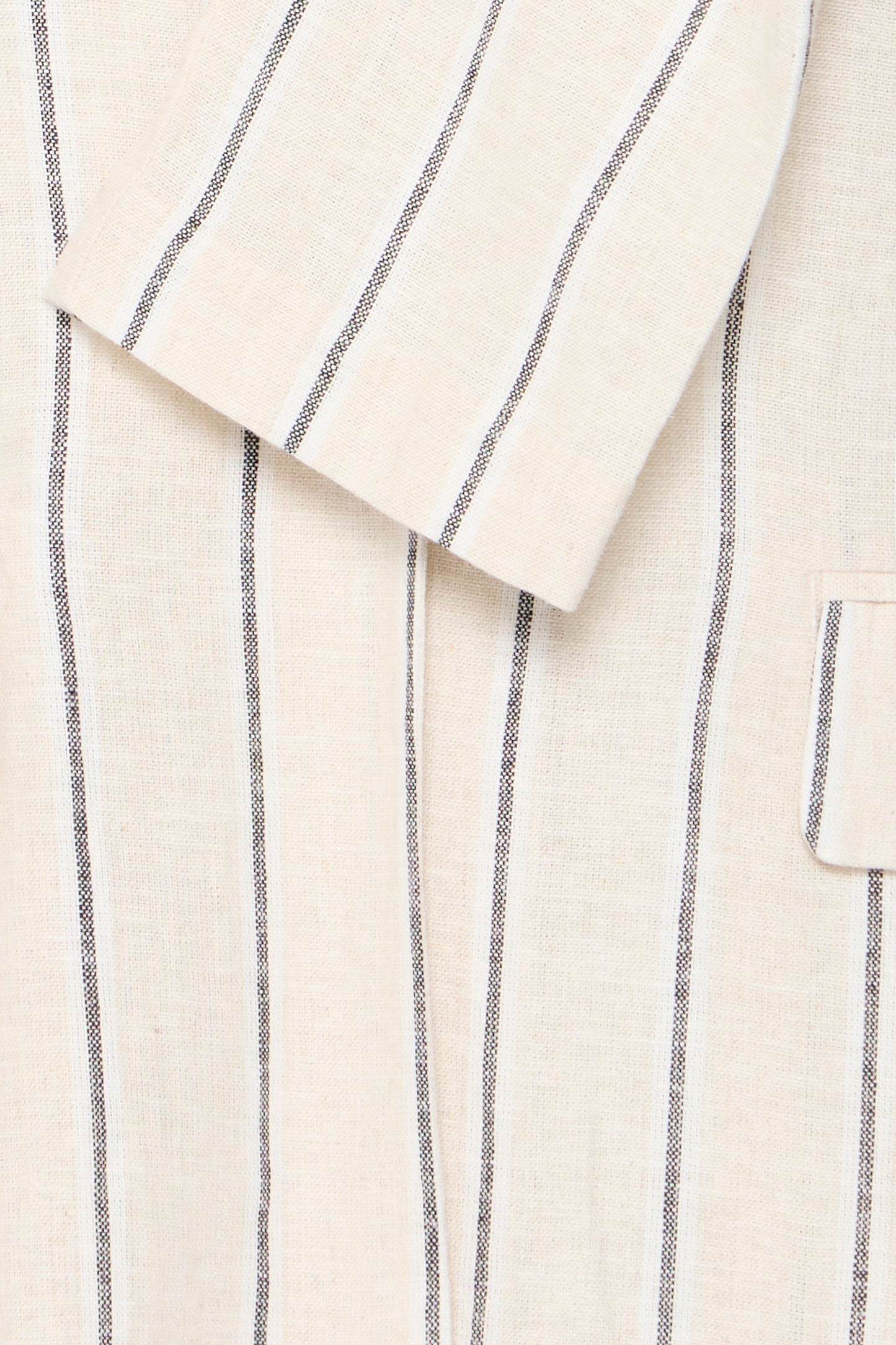 Ichi Linno Blazer | Natural Ecru Stripe
