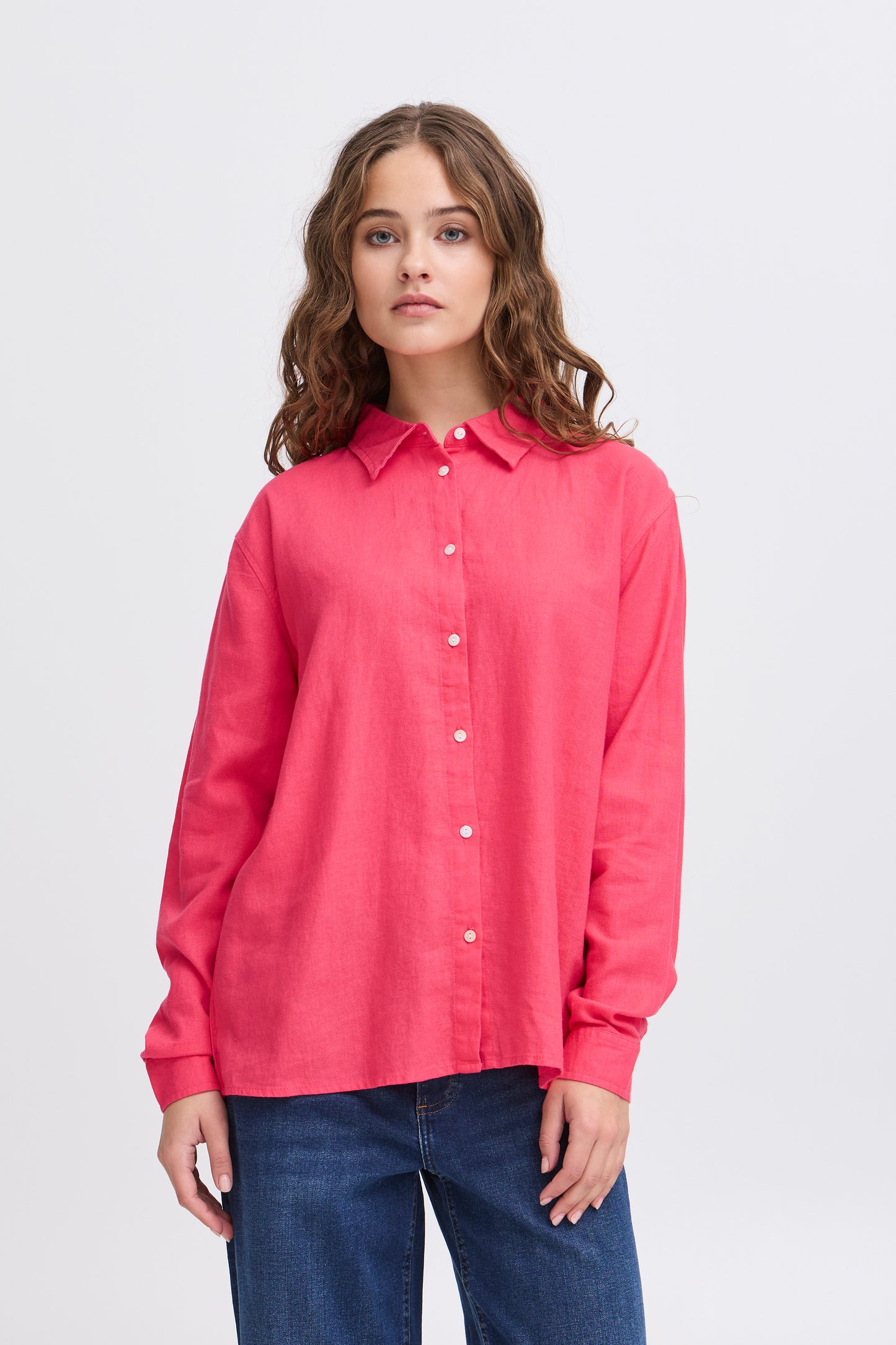 Ichi Linno Shirt | Geranium