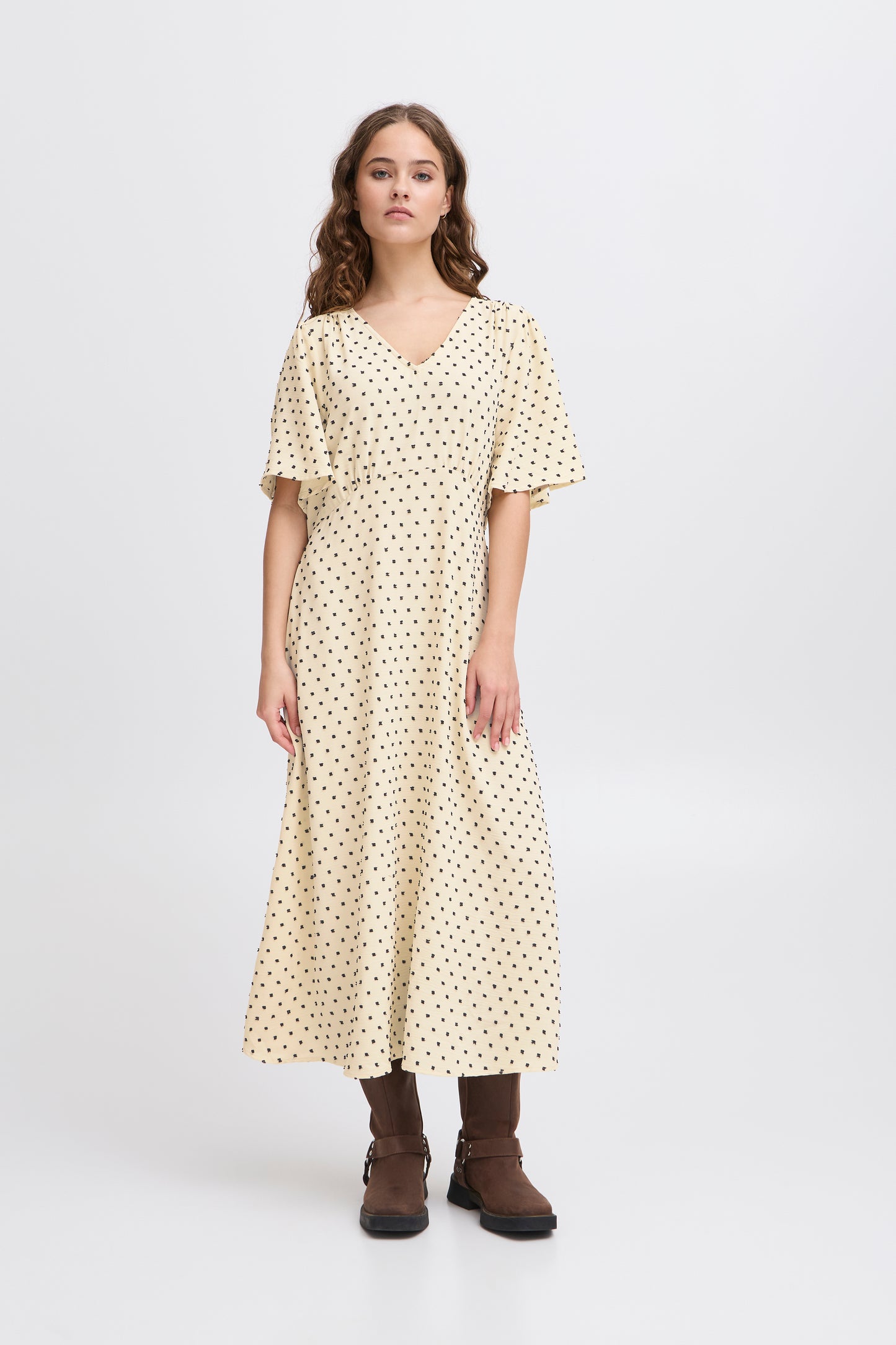 Ichi IhZabby Dress | Almond Milk
