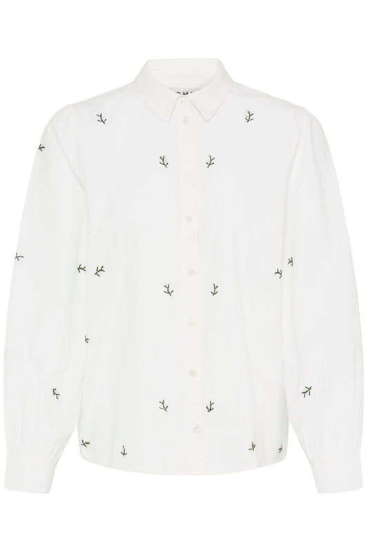Ichi IhSanaz Shirt | Alaskan Blue Flower Emb