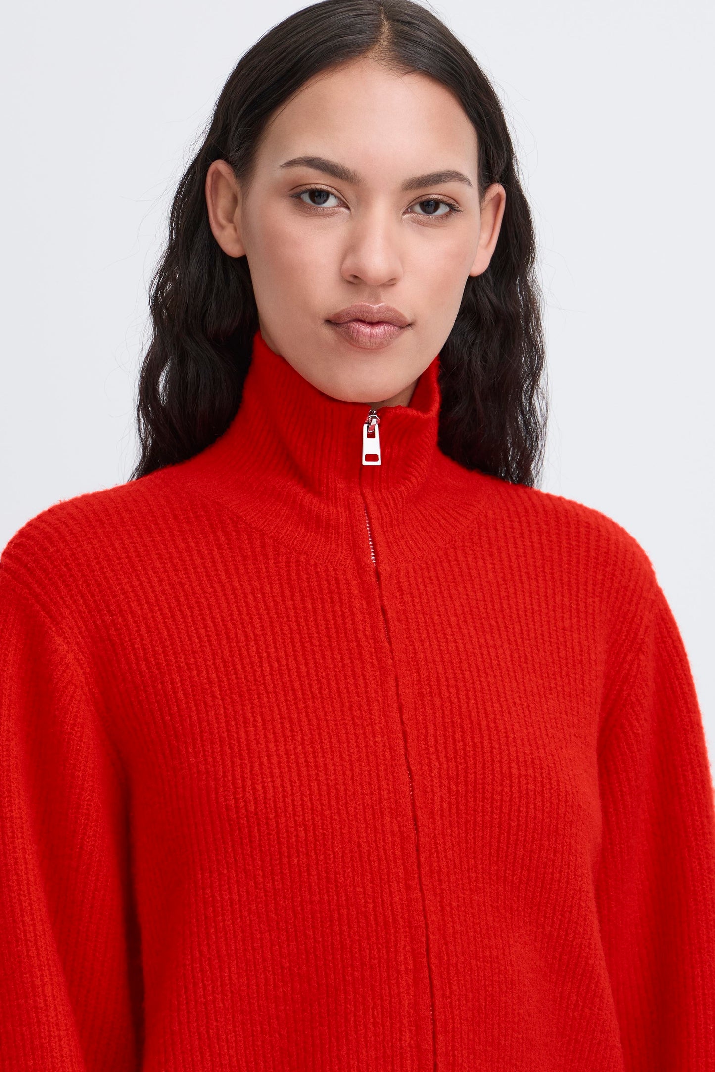 Ichi Ducie Cardigan | Fiery Red