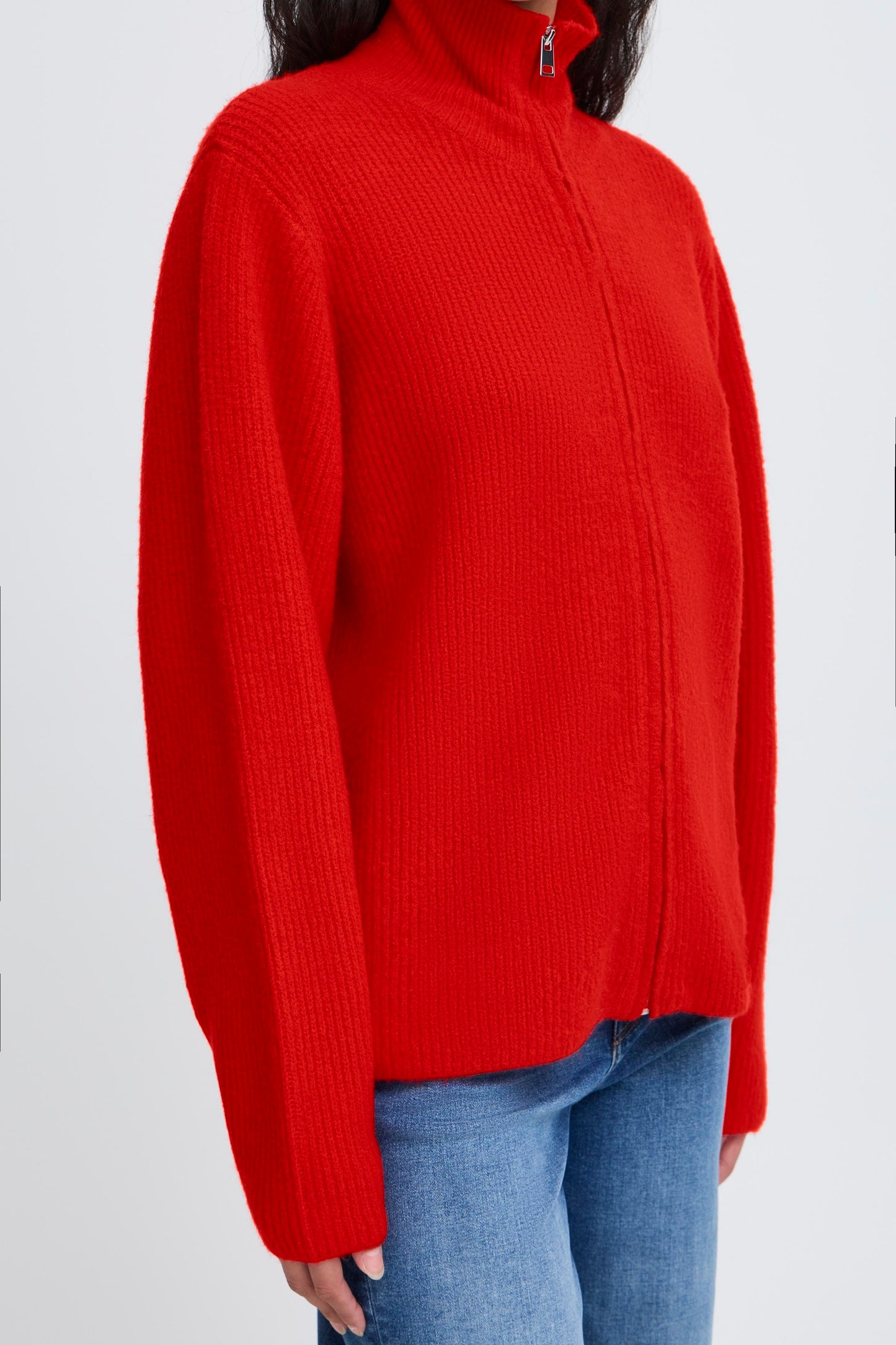Ichi Ducie Cardigan | Fiery Red
