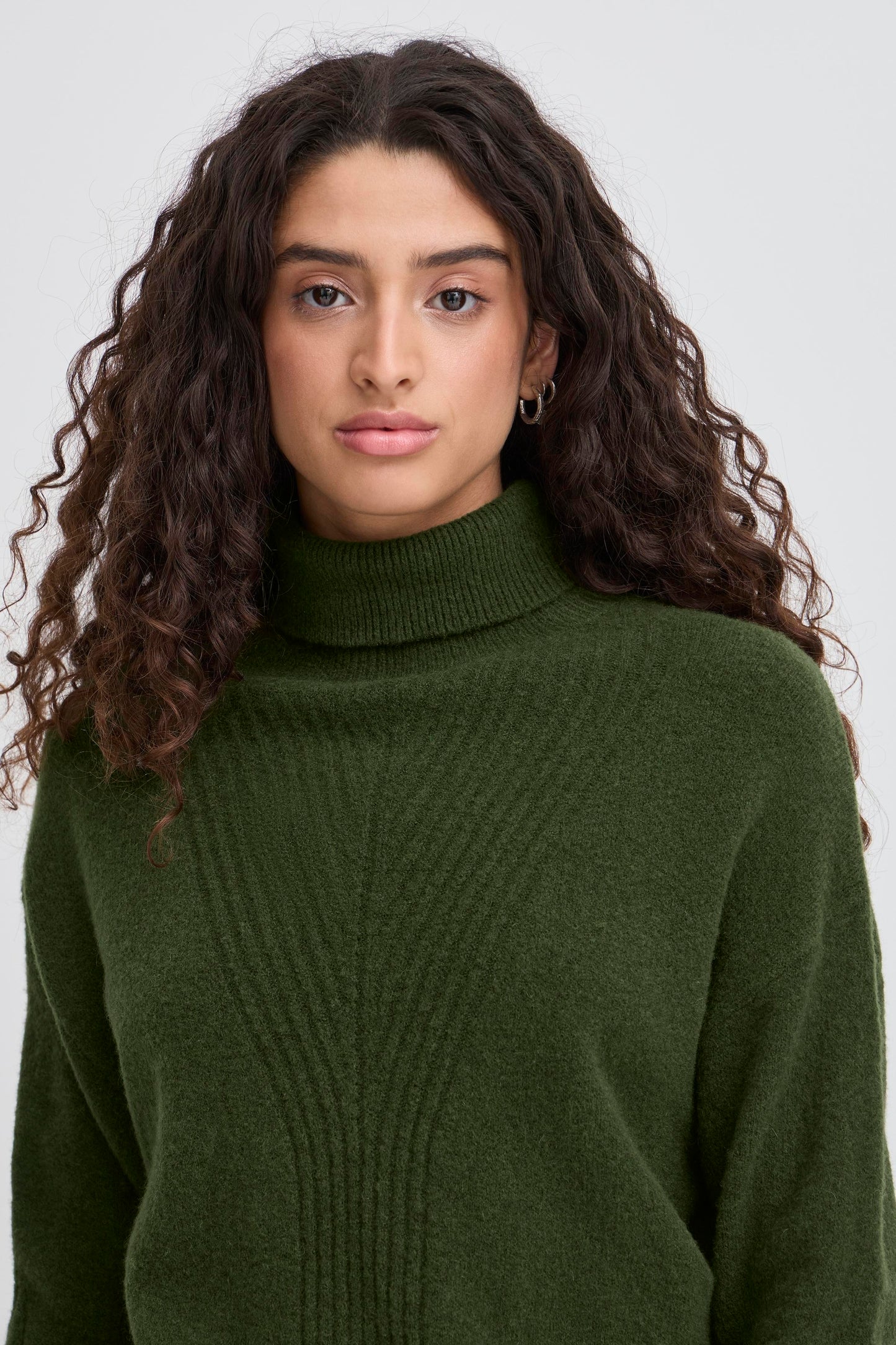 Ichi Dasila Roll Neck Jumper | Rifle Green