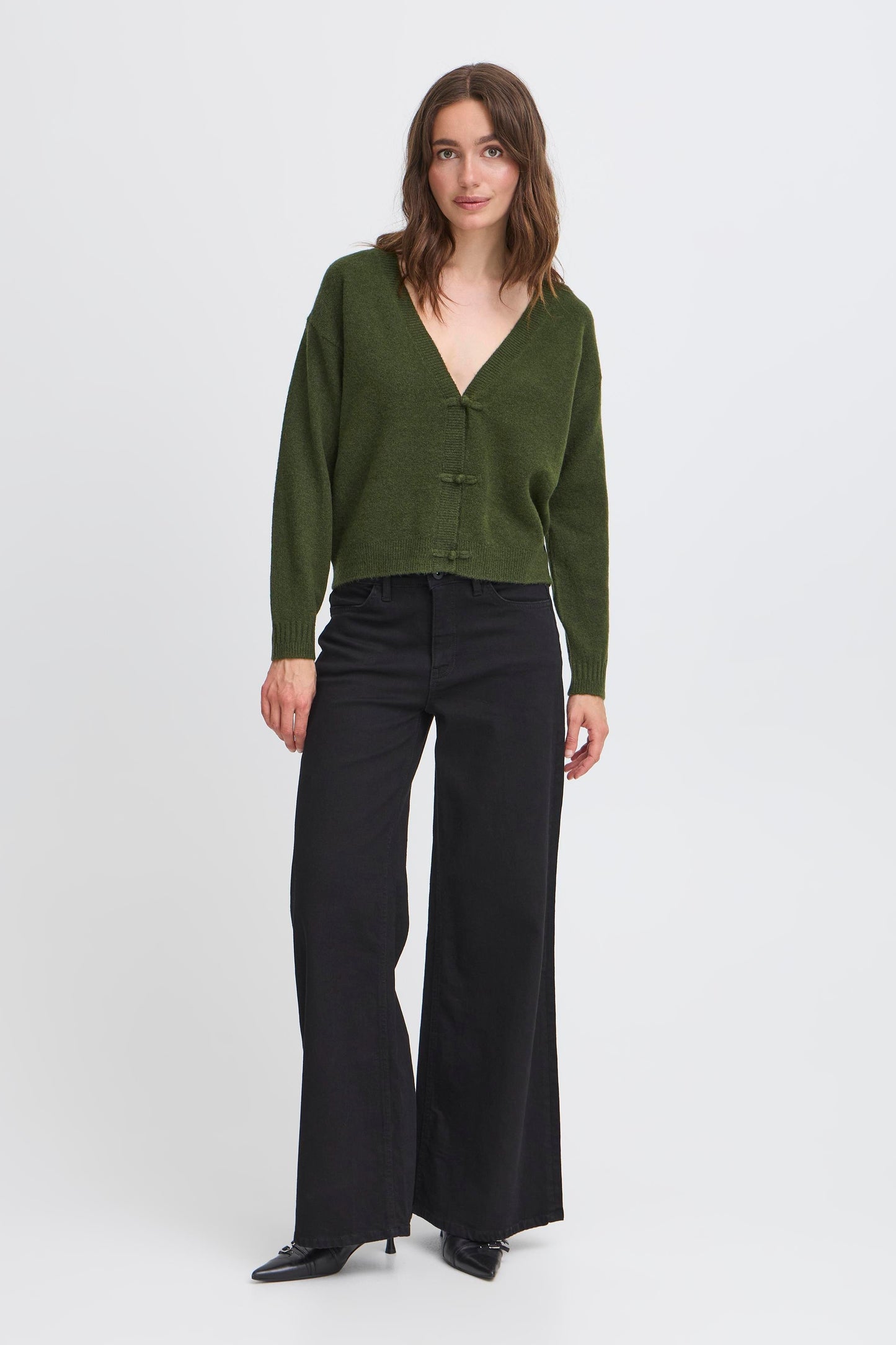 Ichi Dasila Cardigan | Rifle Green