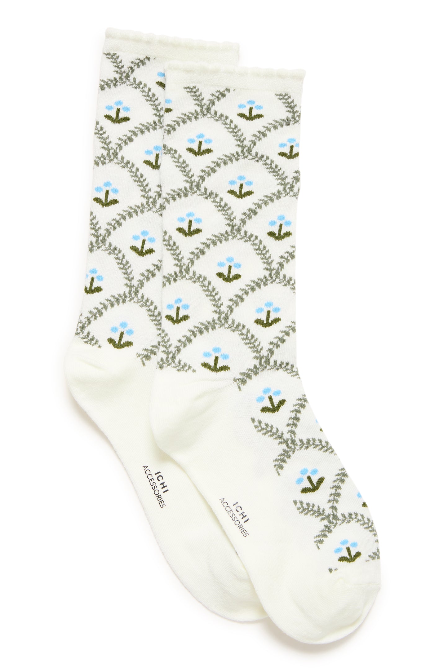 Ichi Floral Socks | Mulled Basil