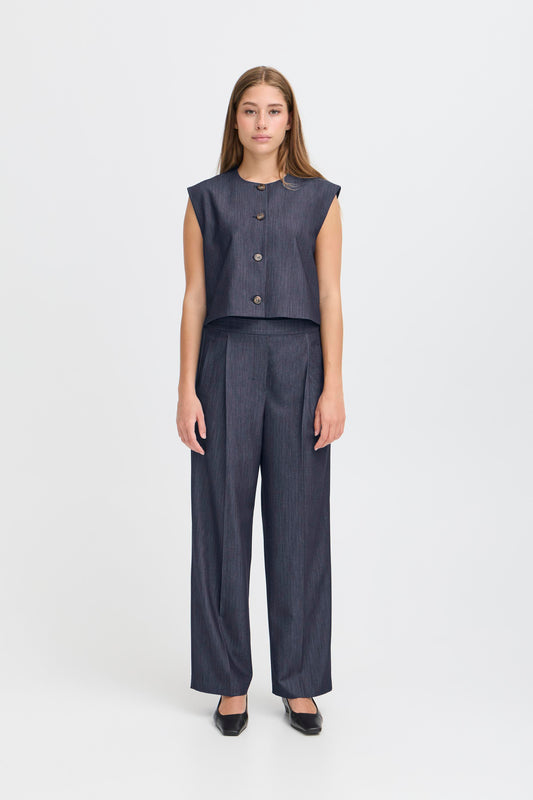 Ichi Jumi Trousers | Dark Blue
