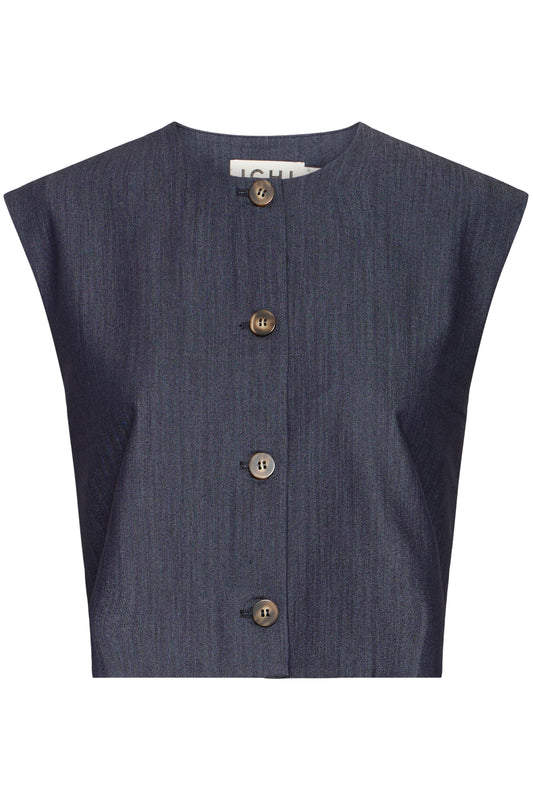 Ichi IhJumi Waistcoat | Dark Blue