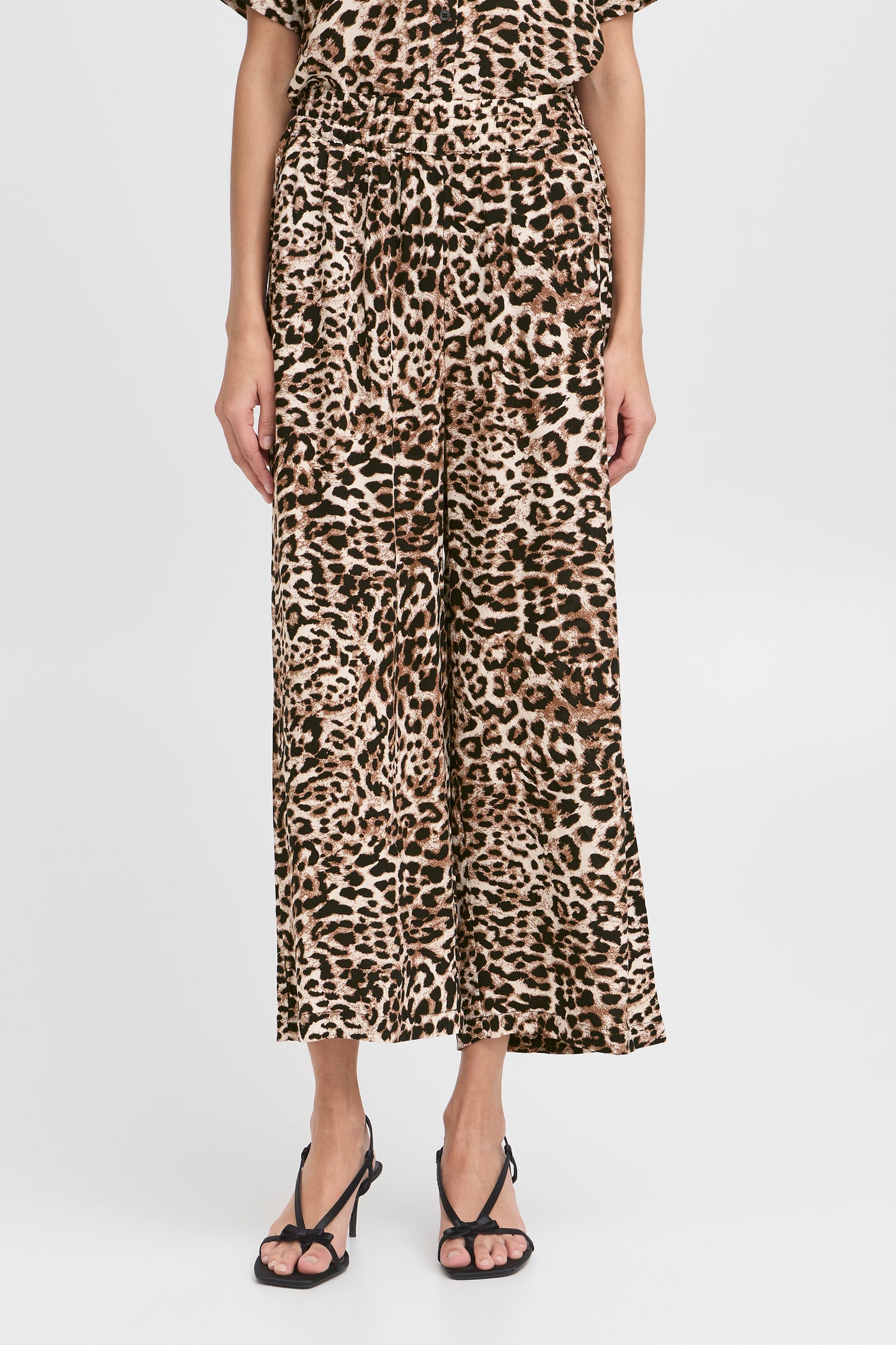 B Young Bymmjoella Crop Pants | Birch Leopard