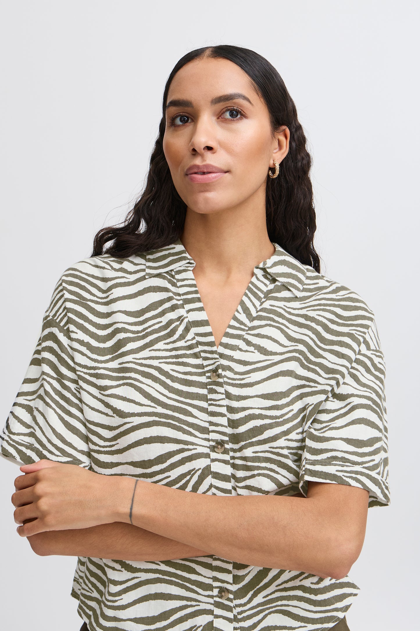 B Young Byfalakka Short Sleeve Shirt | Animal Kalamata Mix