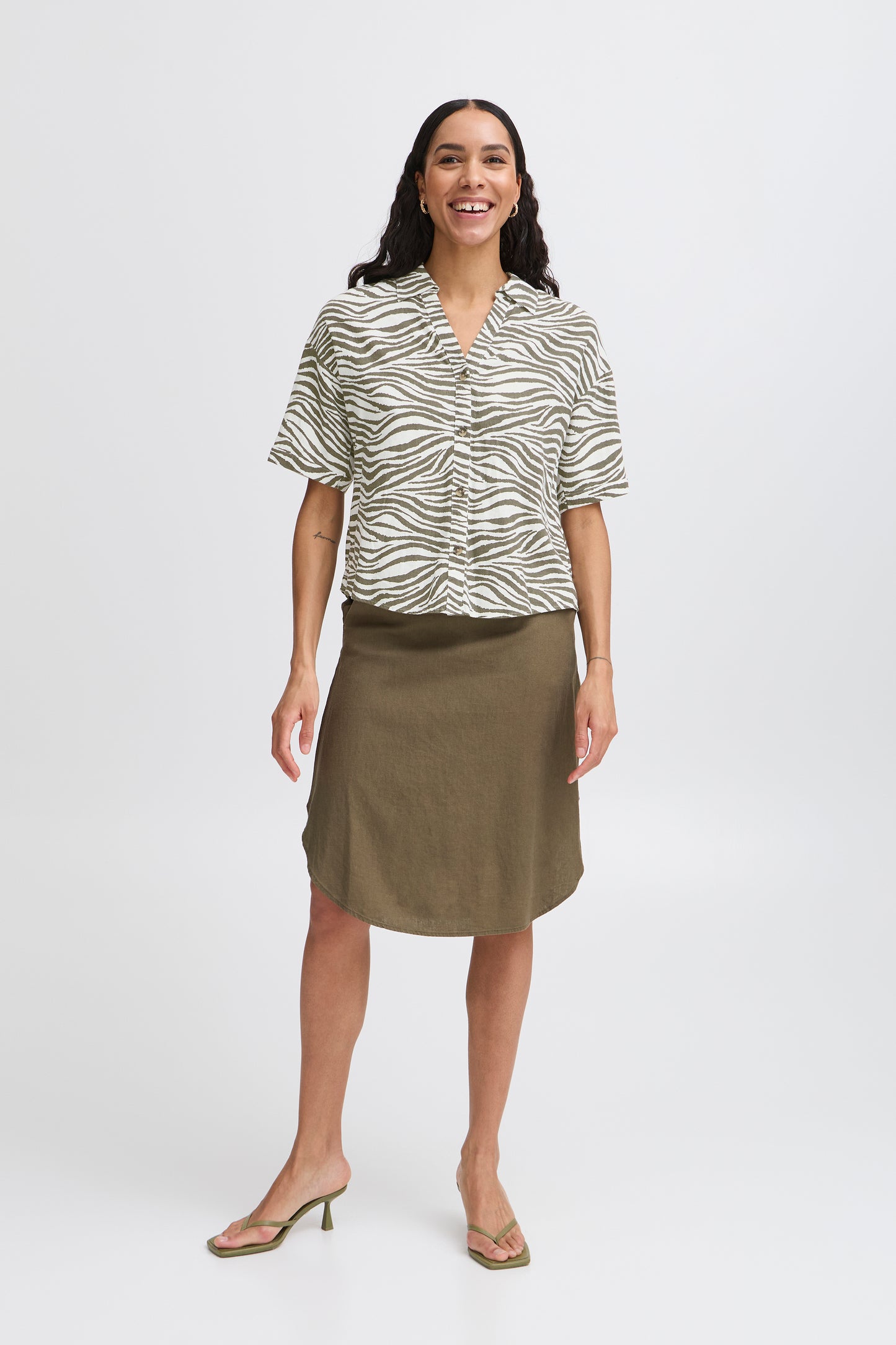 B Young Byfalakka Short Sleeve Shirt | Animal Kalamata Mix