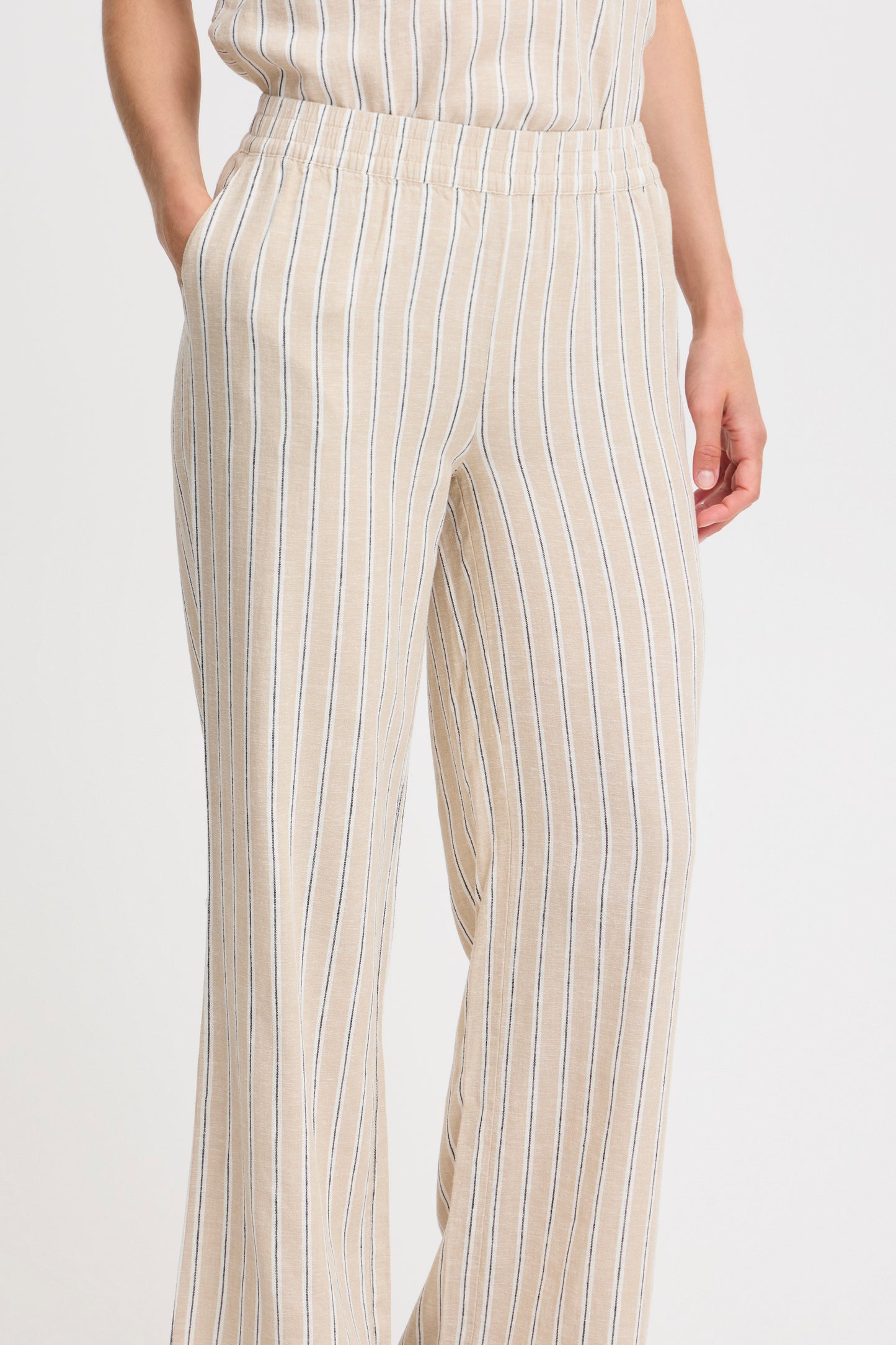 B Young Byfalakka Long Pants | Humus Stripe Mix