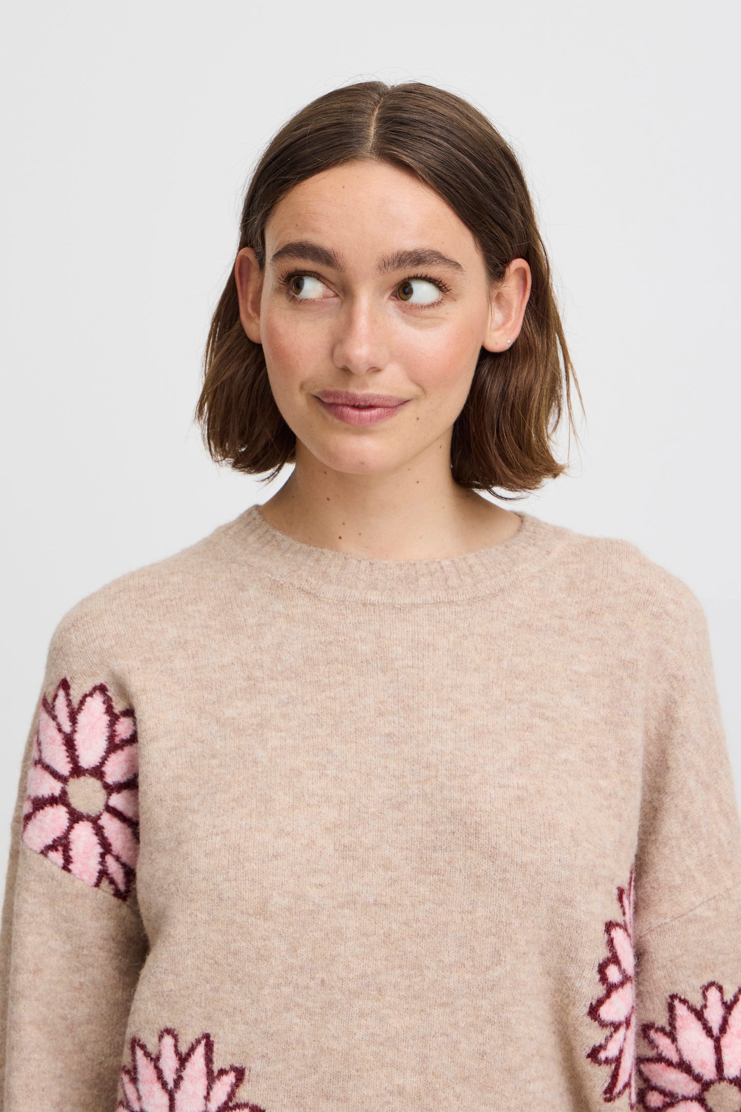 B Young Byomea Jumper | Cement Mix