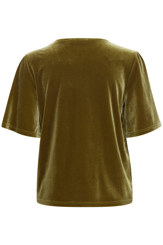 B Young ByPerlina V-Neck Top | Fir Green