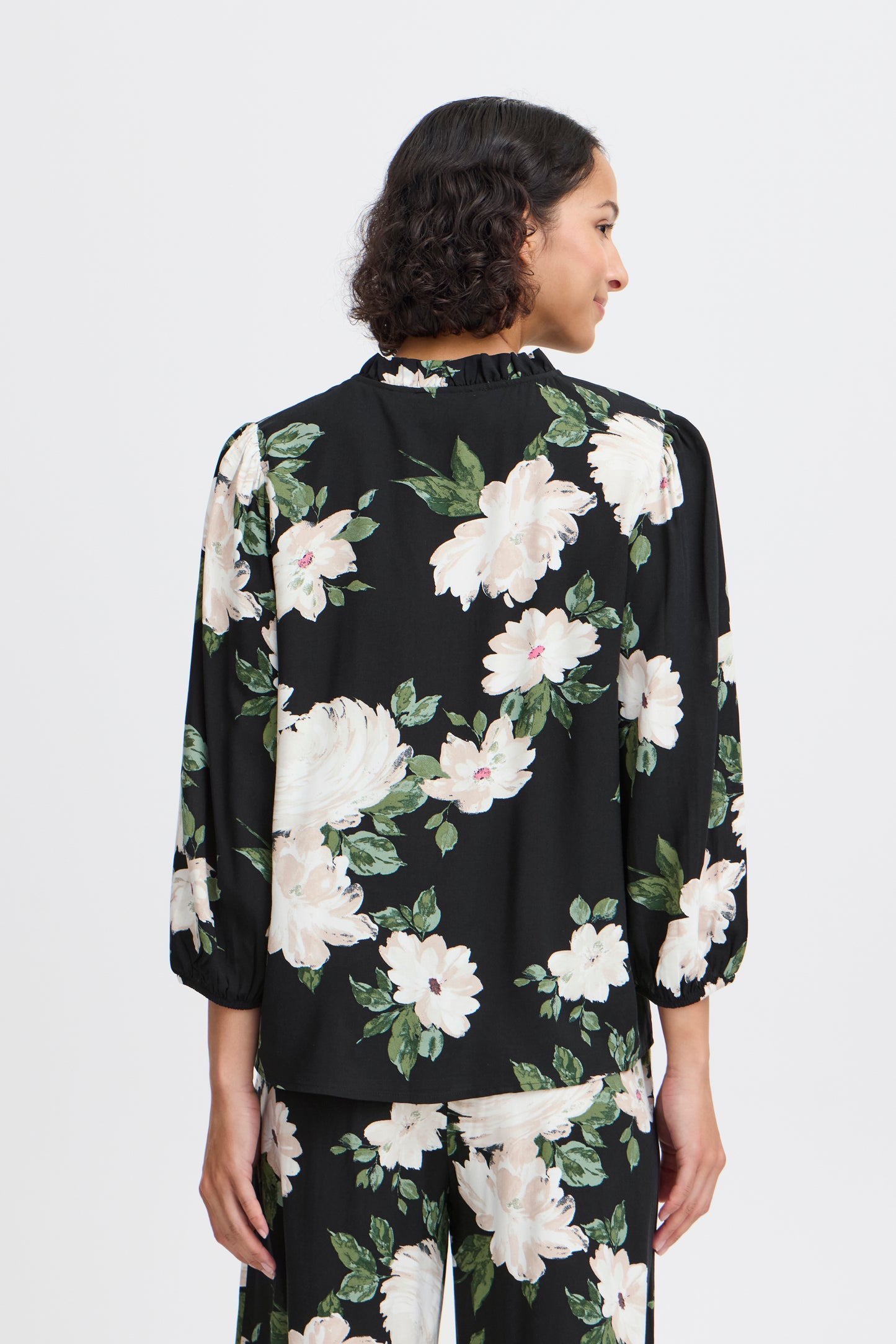 B Young Bymmjoella V-Neck Blouse | Black Roses