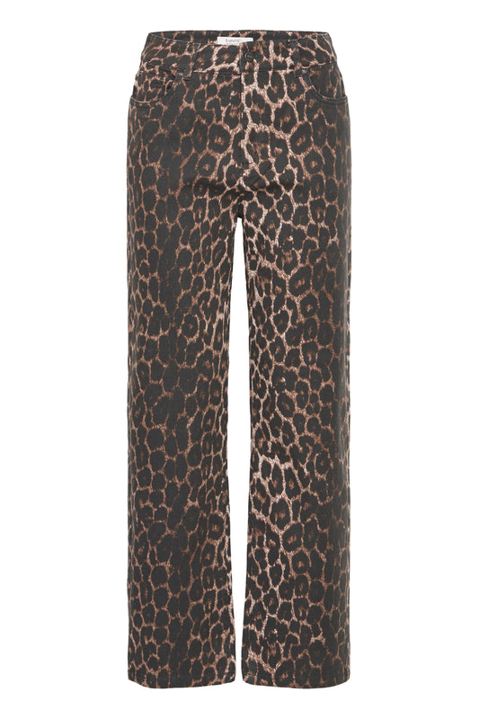 B Young ByKenna Jeans | Denim Leopard Mix