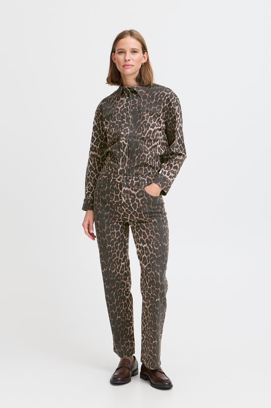 B Young Kenna Jeans | Denim Leopard Mix