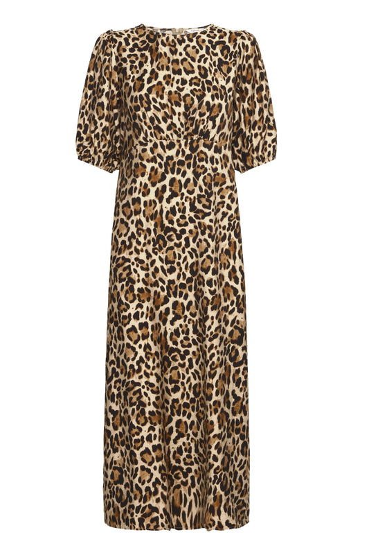 B Young Byihamma Long Dress | Humus Leopard