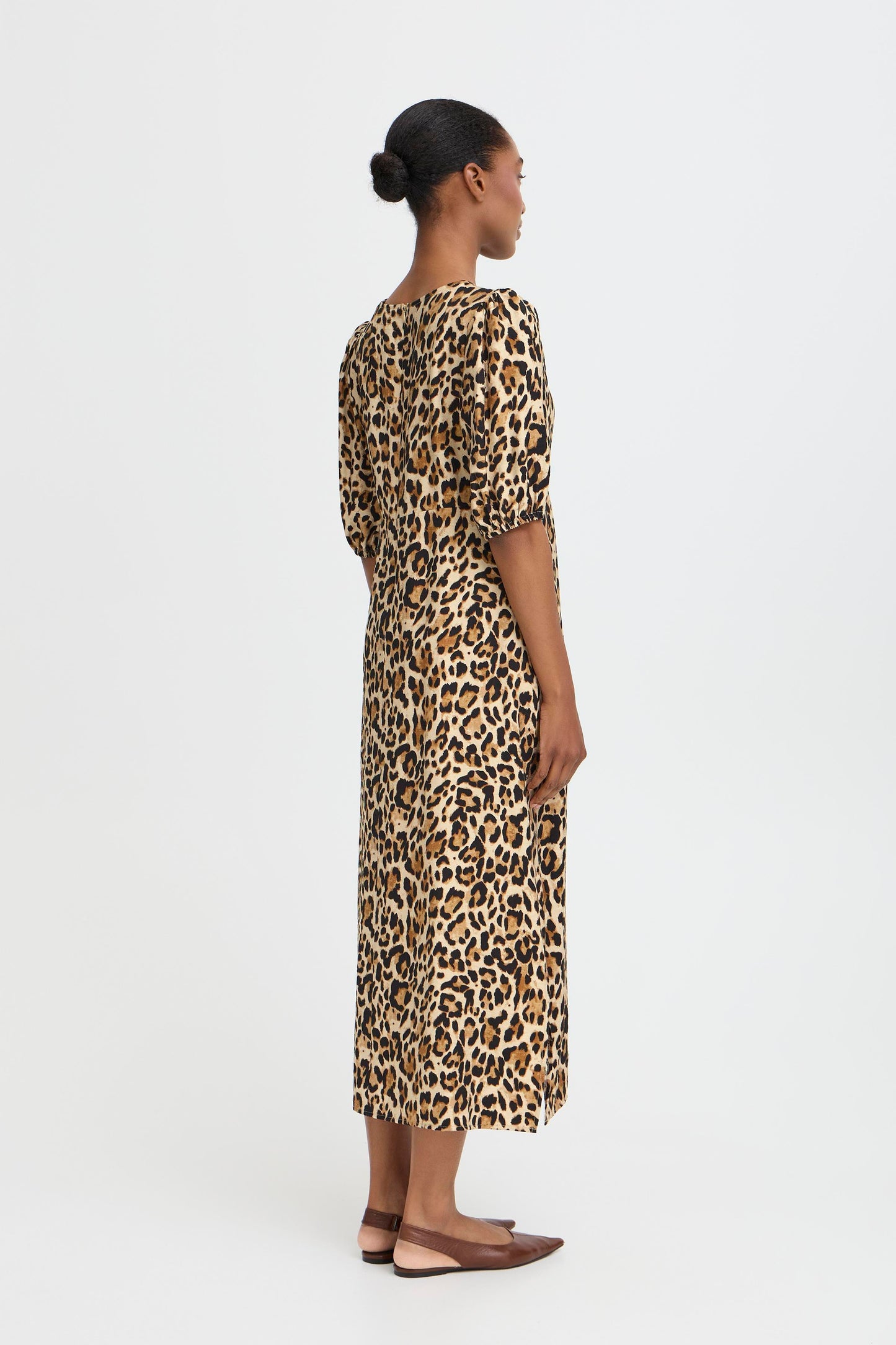 B Young Byihamma Long Dress | Humus Leopard