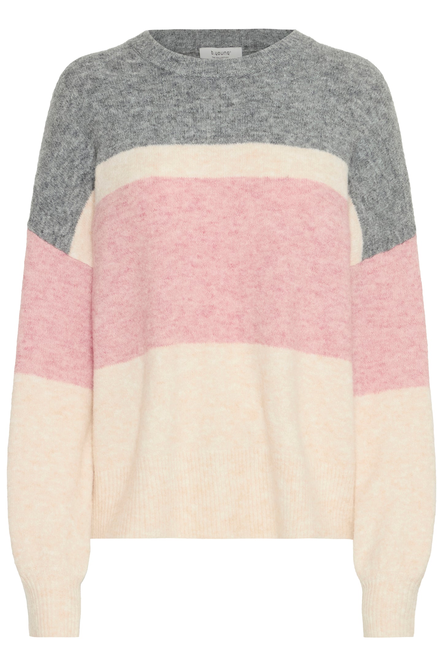 B Young Byomea Round Neck Jumper | Pale Mauve Mix