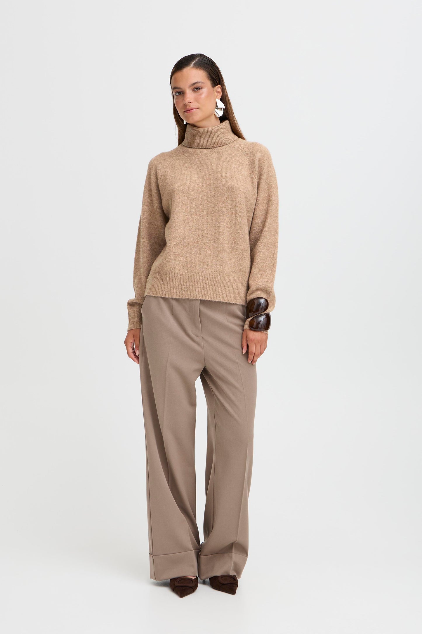 B Young Monna Rollneck | Walnut Melange