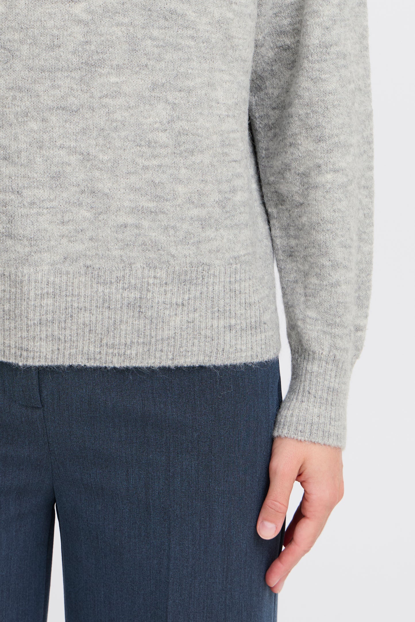 B Young Monna Rollneck | Mid Grey Melange
