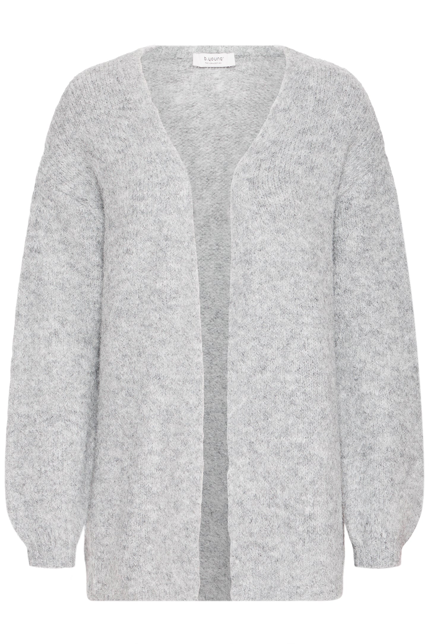 B Young Bymillers Cardigan | Mid Grey Melange