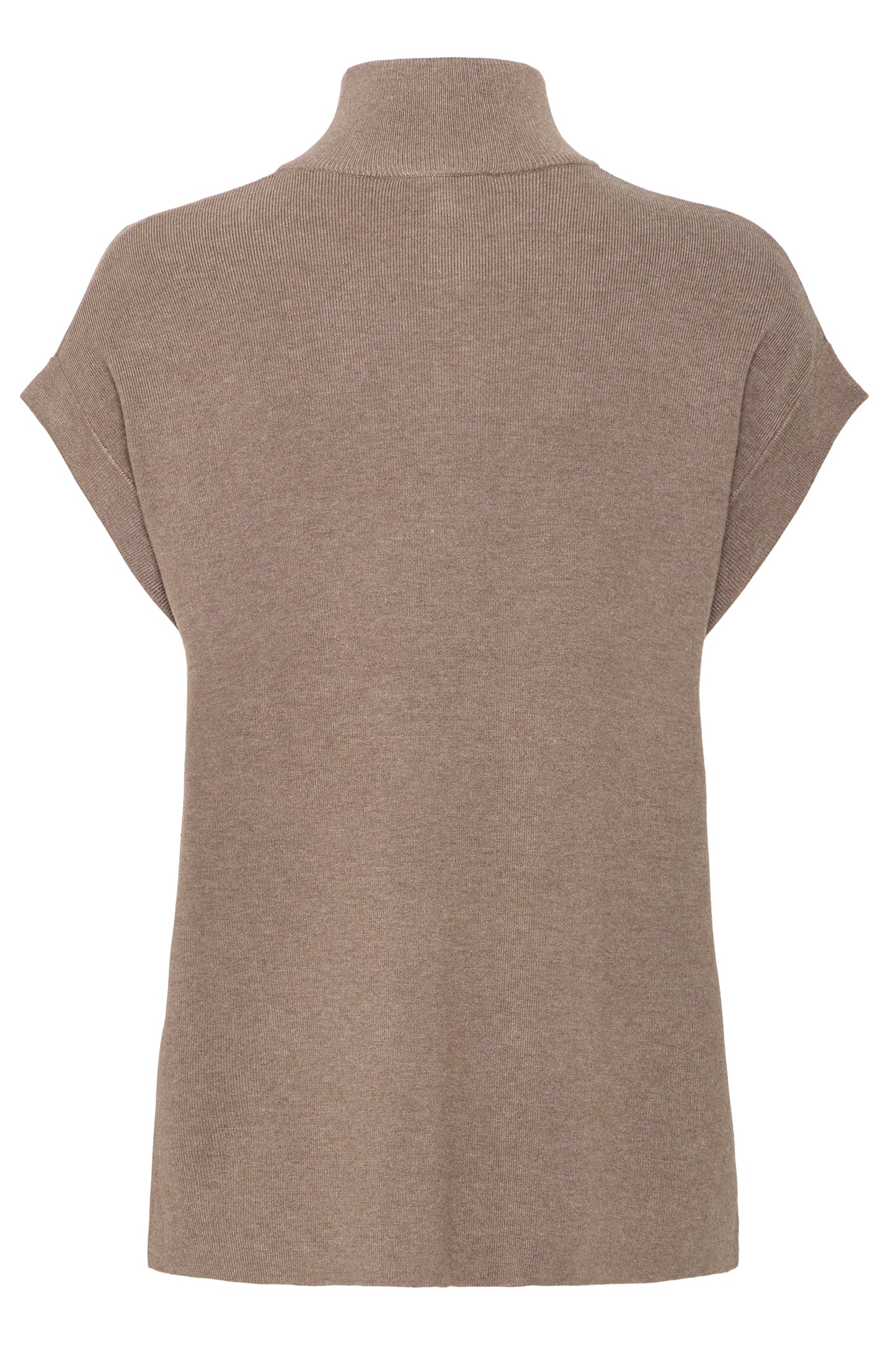 B Young Orla Zipper Vest | Walnut Melange