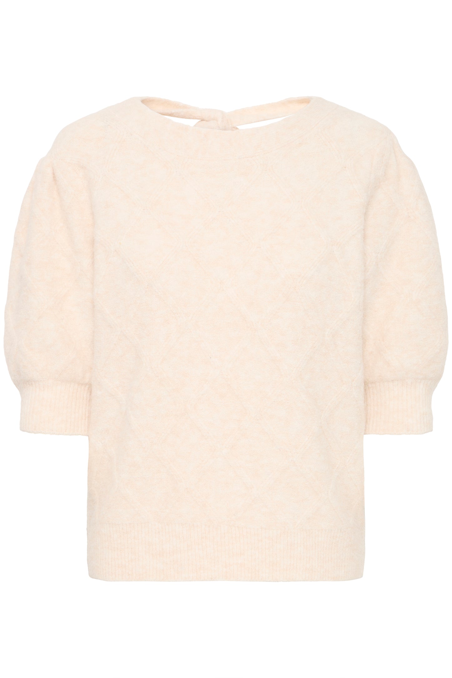 B Young ByOmea Bow Jumper | Birch Melange