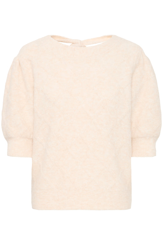 B Young ByOmea Bow Jumper | Birch Melange