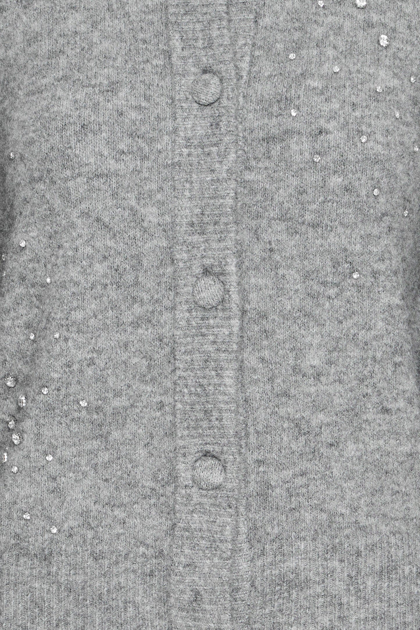 Byomea Rhinestone Cardigan | Mid Grey Melange