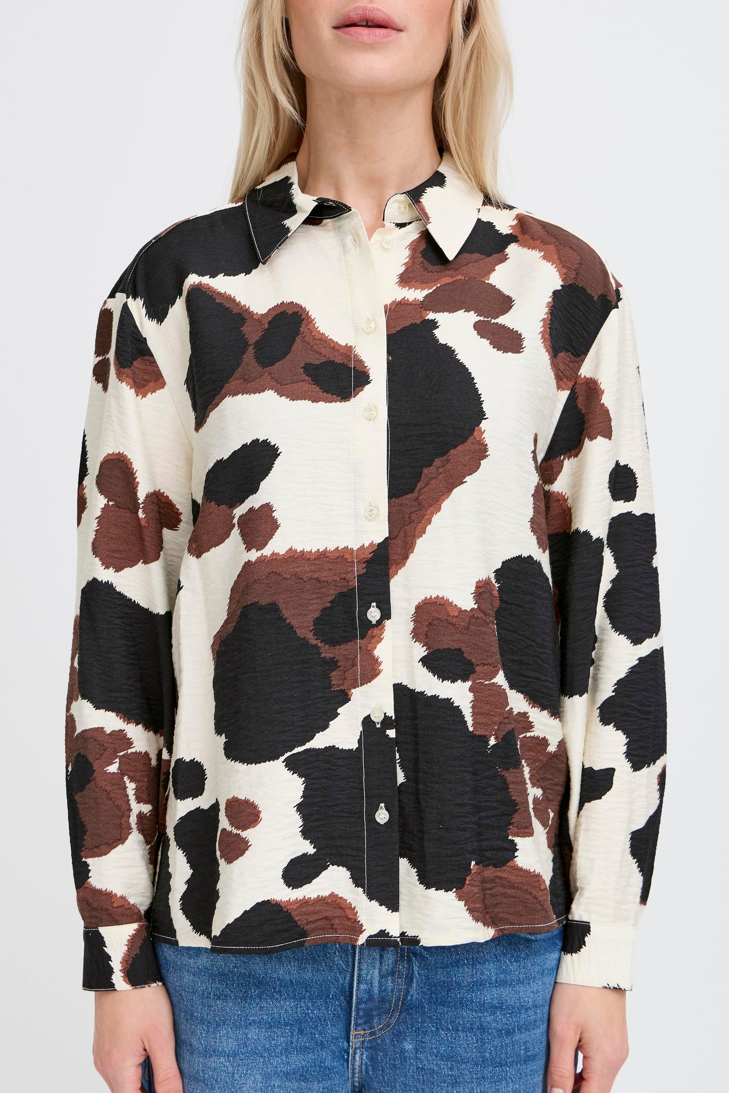 B Young Ihamma Shirt | String Cow Print