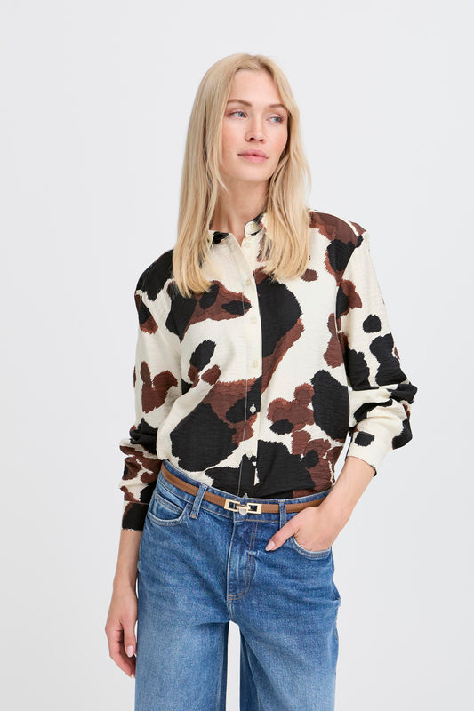 B Young Ihamma Shirt | String Cow Print