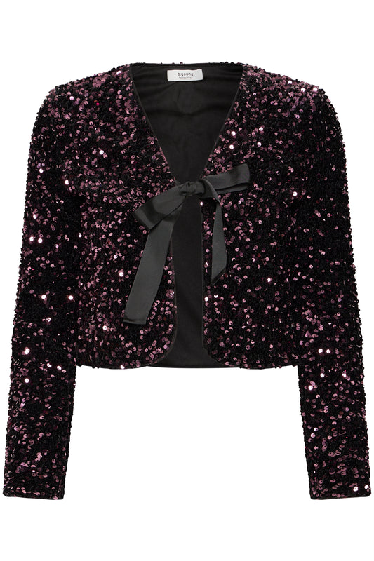 B Young Bypaillet V Bow Jacket | Fudge Sequin Mix