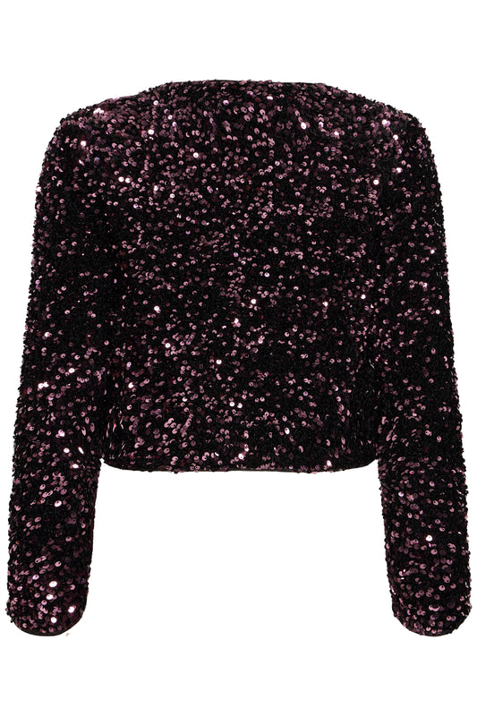 Bypaillet V Bow Jacket | Fudge Sequin Mix