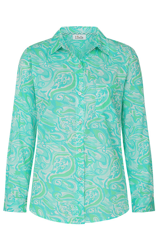 Portimao Cotton Shirt (BF Fit) | Aqua