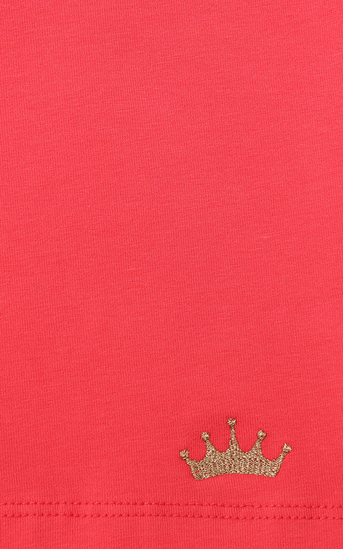 Luella Cotton Round Neck T-Shirt | Geranium