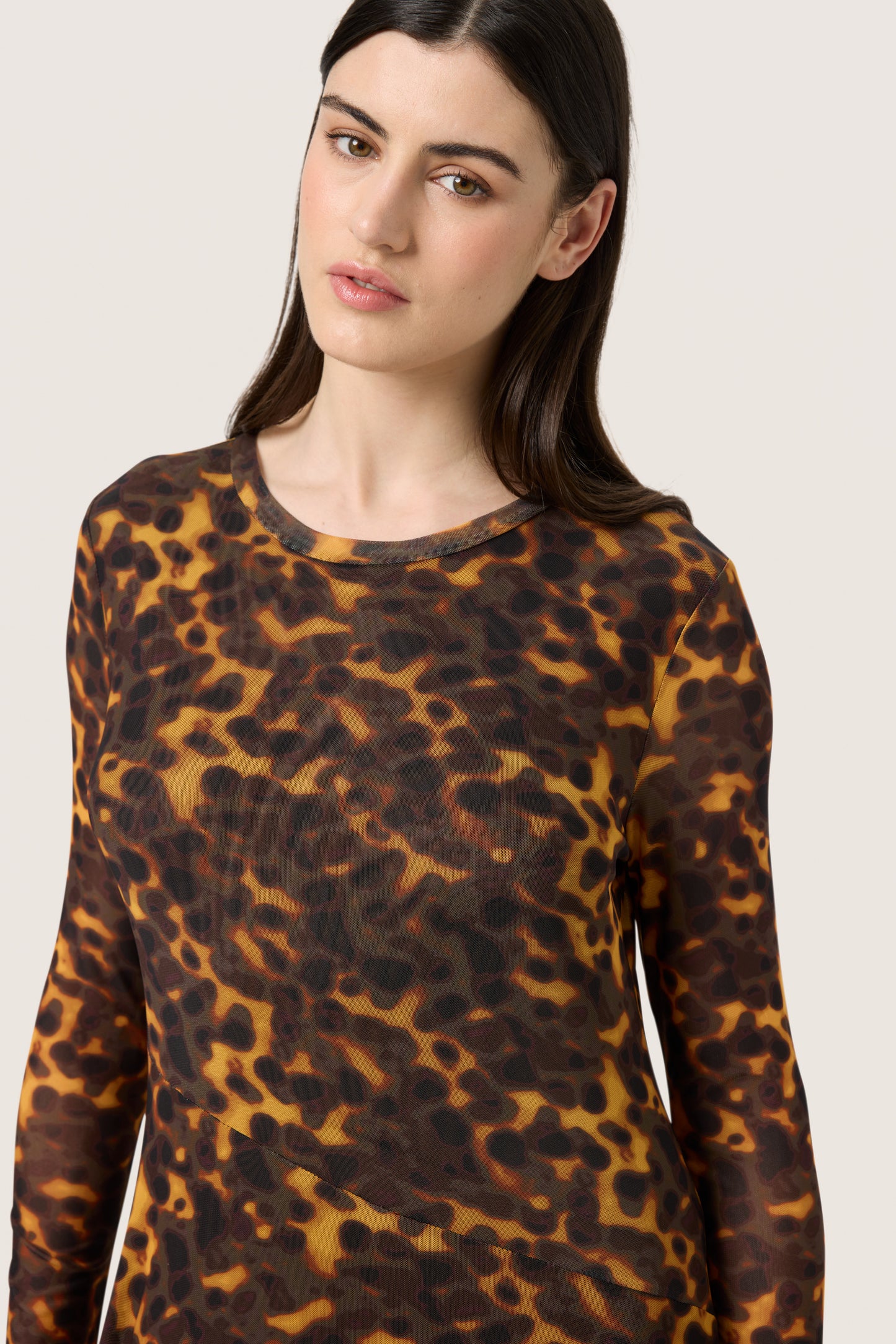 Soaked in Luxury Kerrie Arine Dress | Tortoise Print