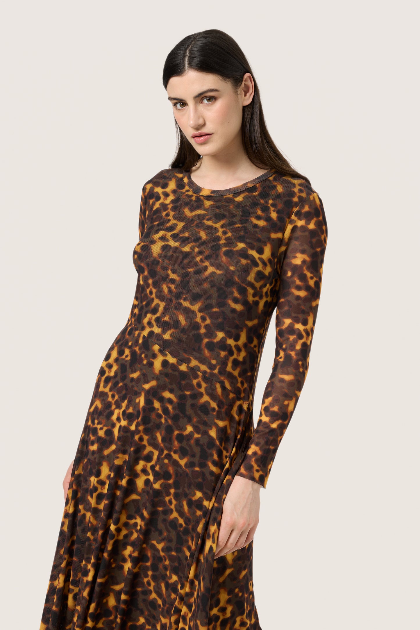 Soaked in Luxury Kerrie Arine Dress | Tortoise Print