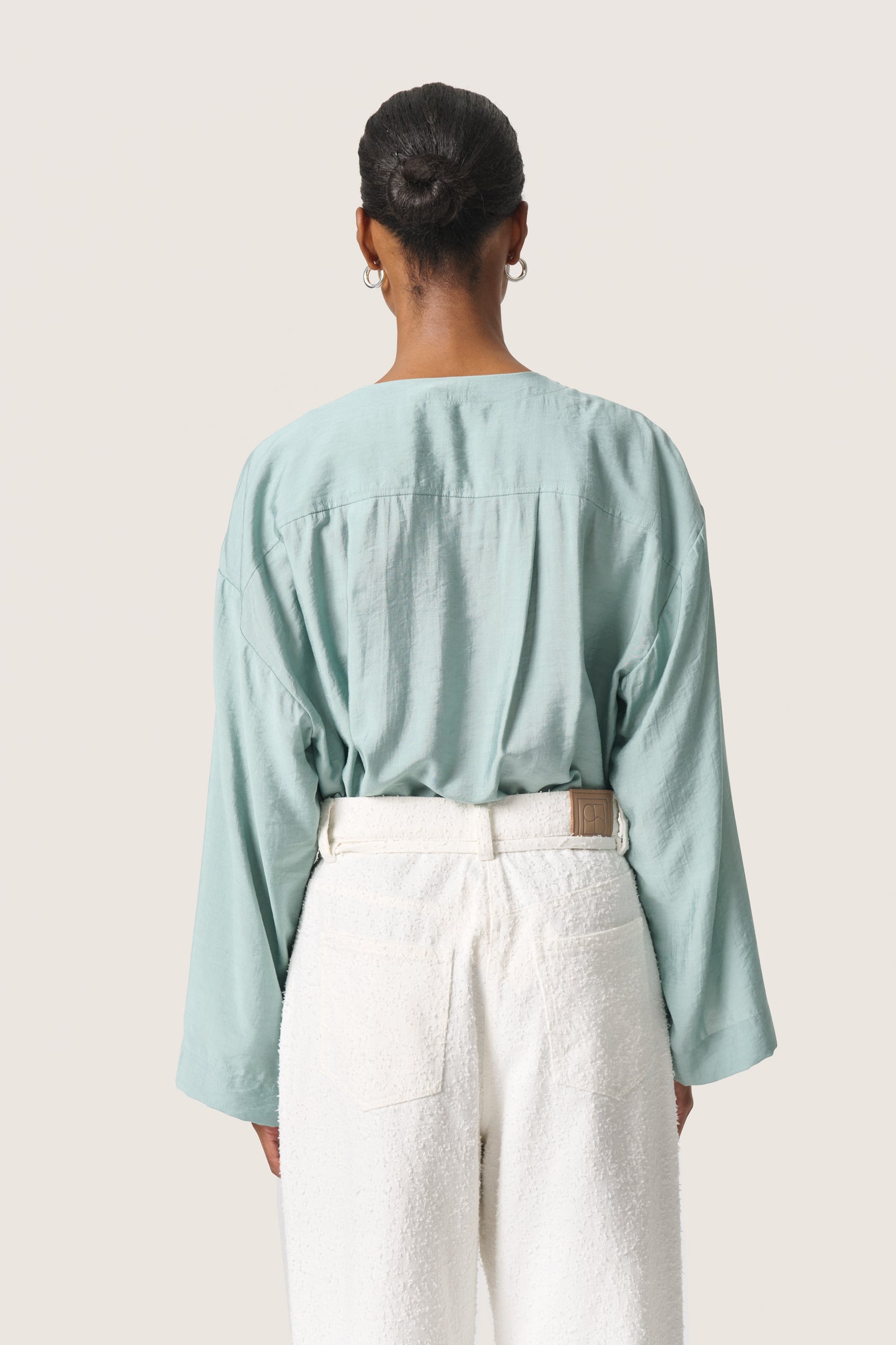 Soaked in Luxury Leodora Shirt Blouse | Silver Blue