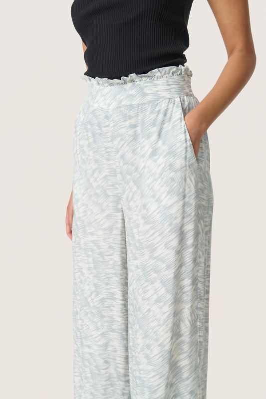 Soaked in Luxury Arjana Zaya Pants | Silver Blue Stroke