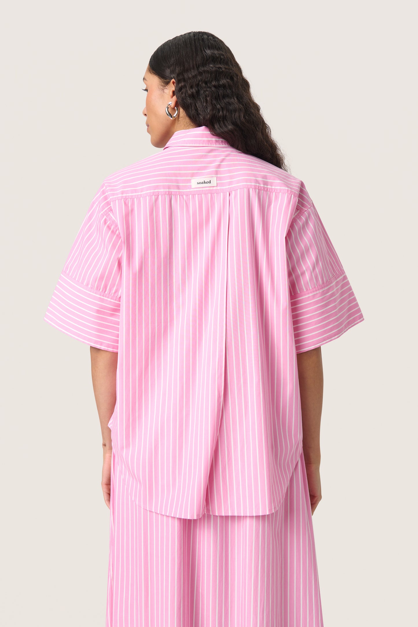 Soaked in Luxury Kaily Shirt | Rose Bloom Stripes