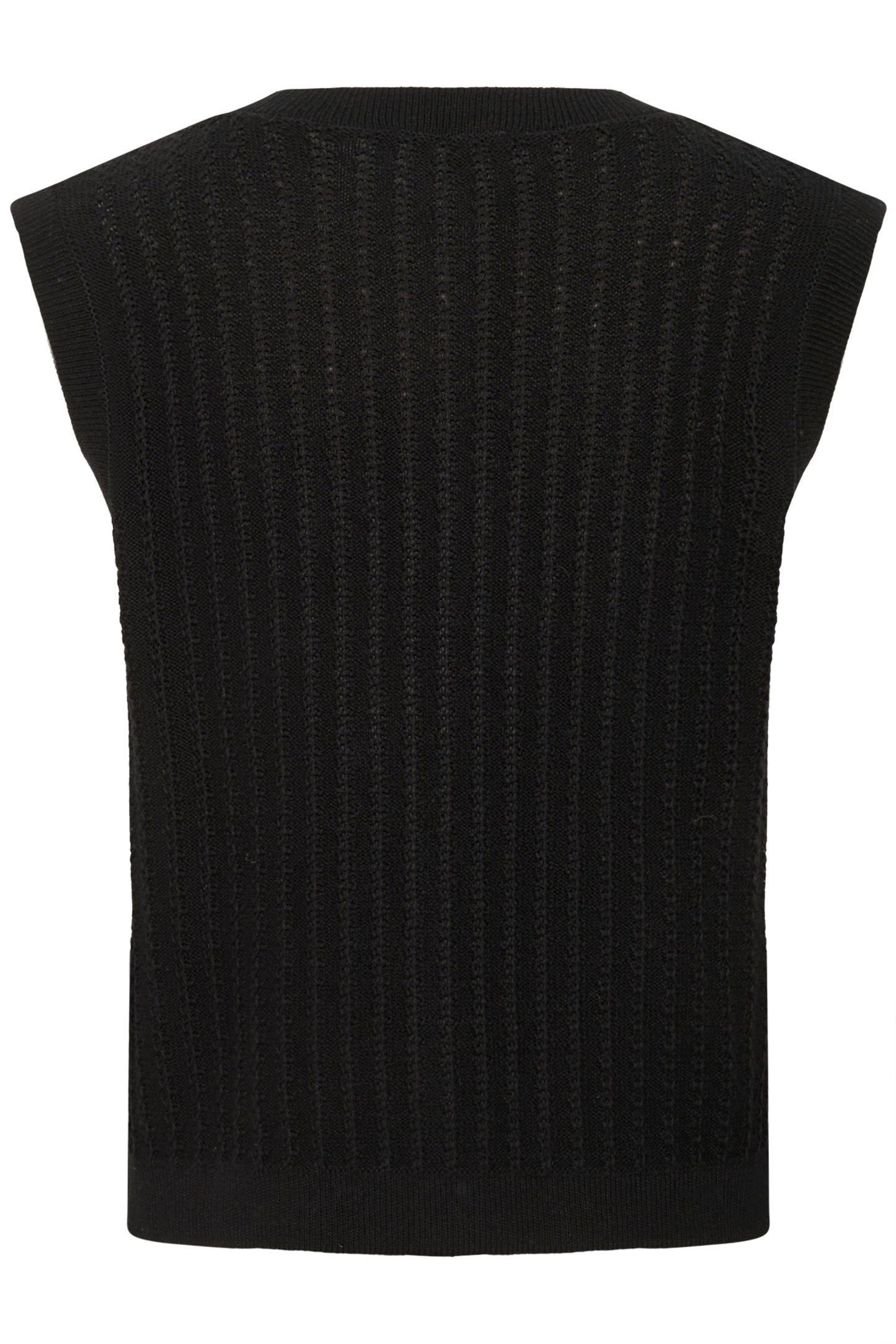 Soaked in Luxury Susanna Knitted Waistcoat | Black