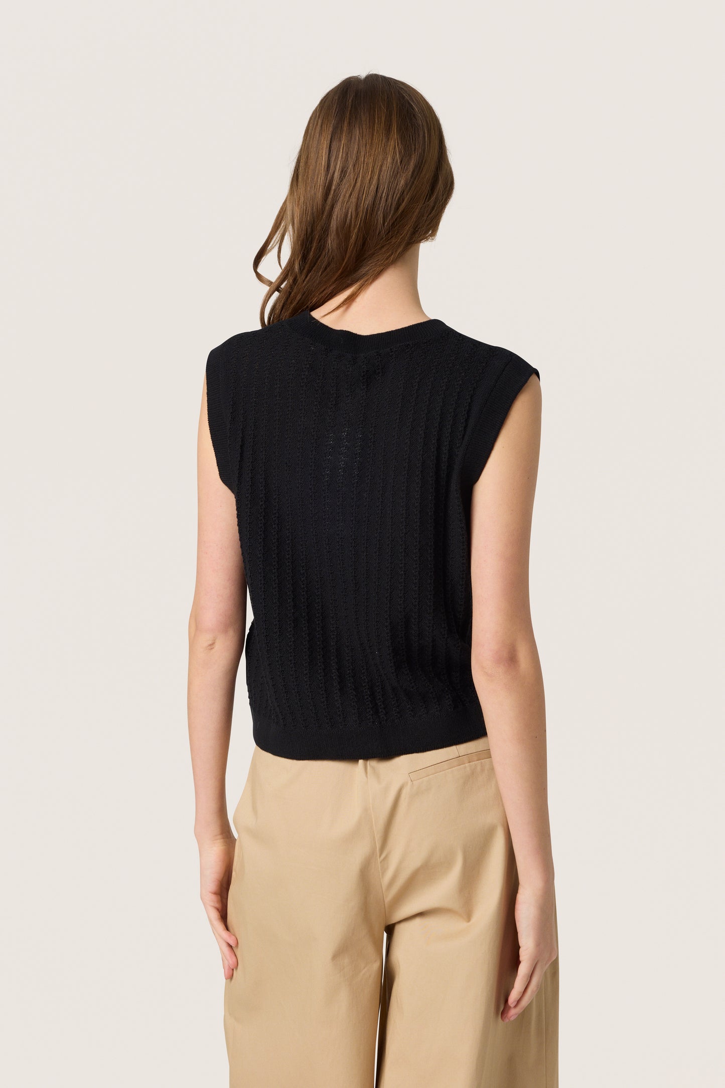 Soaked in Luxury Susanna Knitted Waistcoat | Black