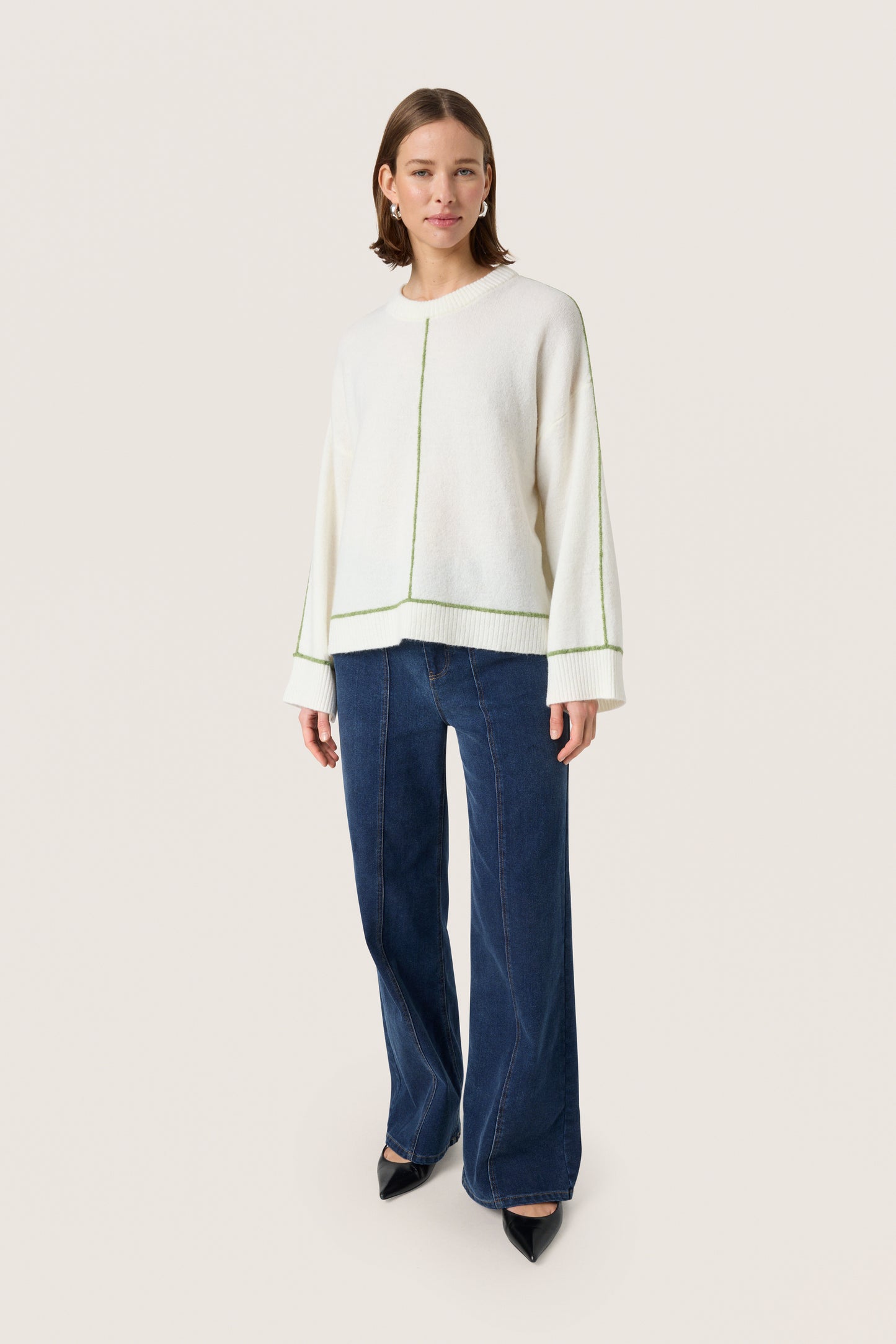 Soaked in Luxury Amani Contrast Pullover | Broken White