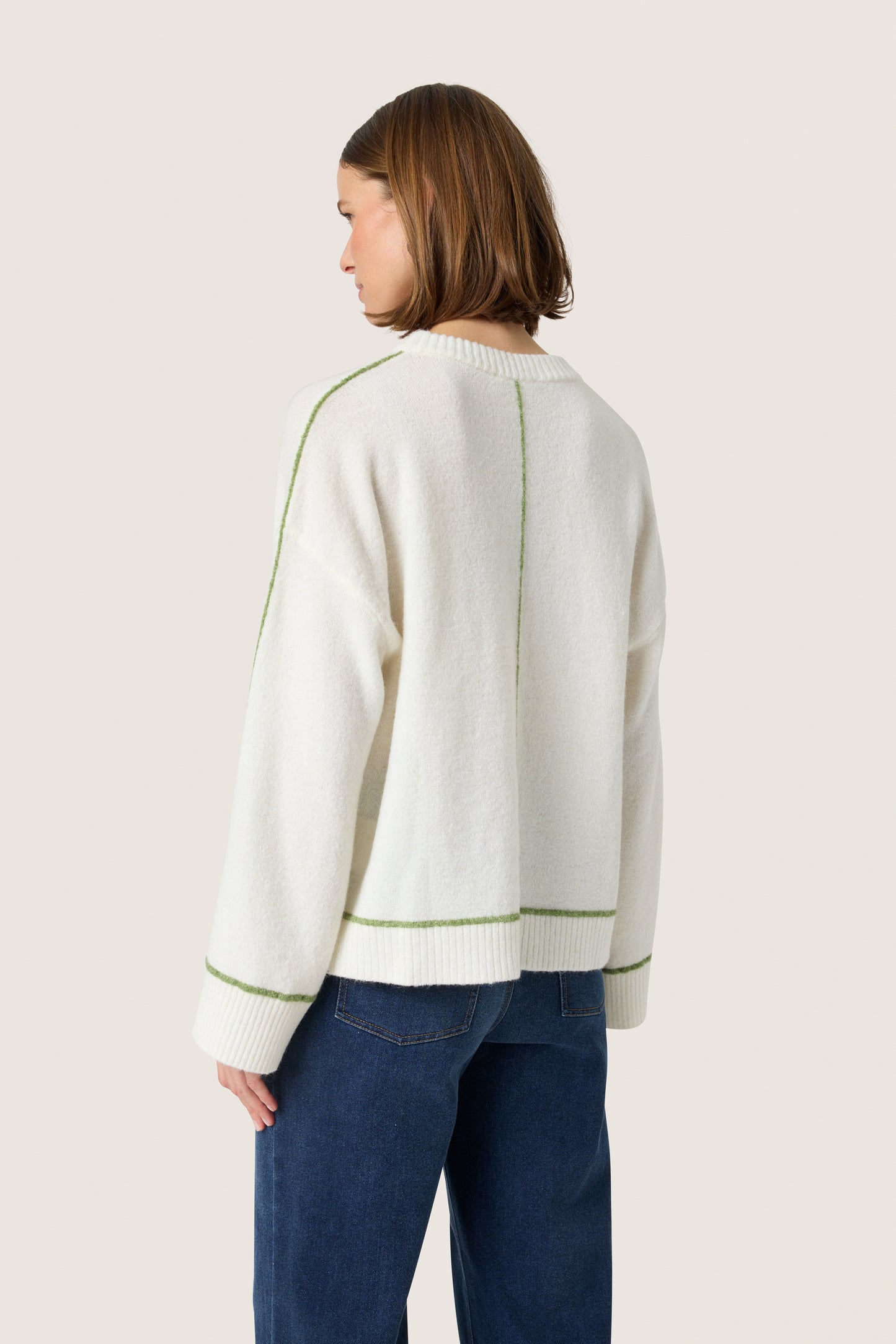 Soaked in Luxury Amani Contrast Pullover | Broken White