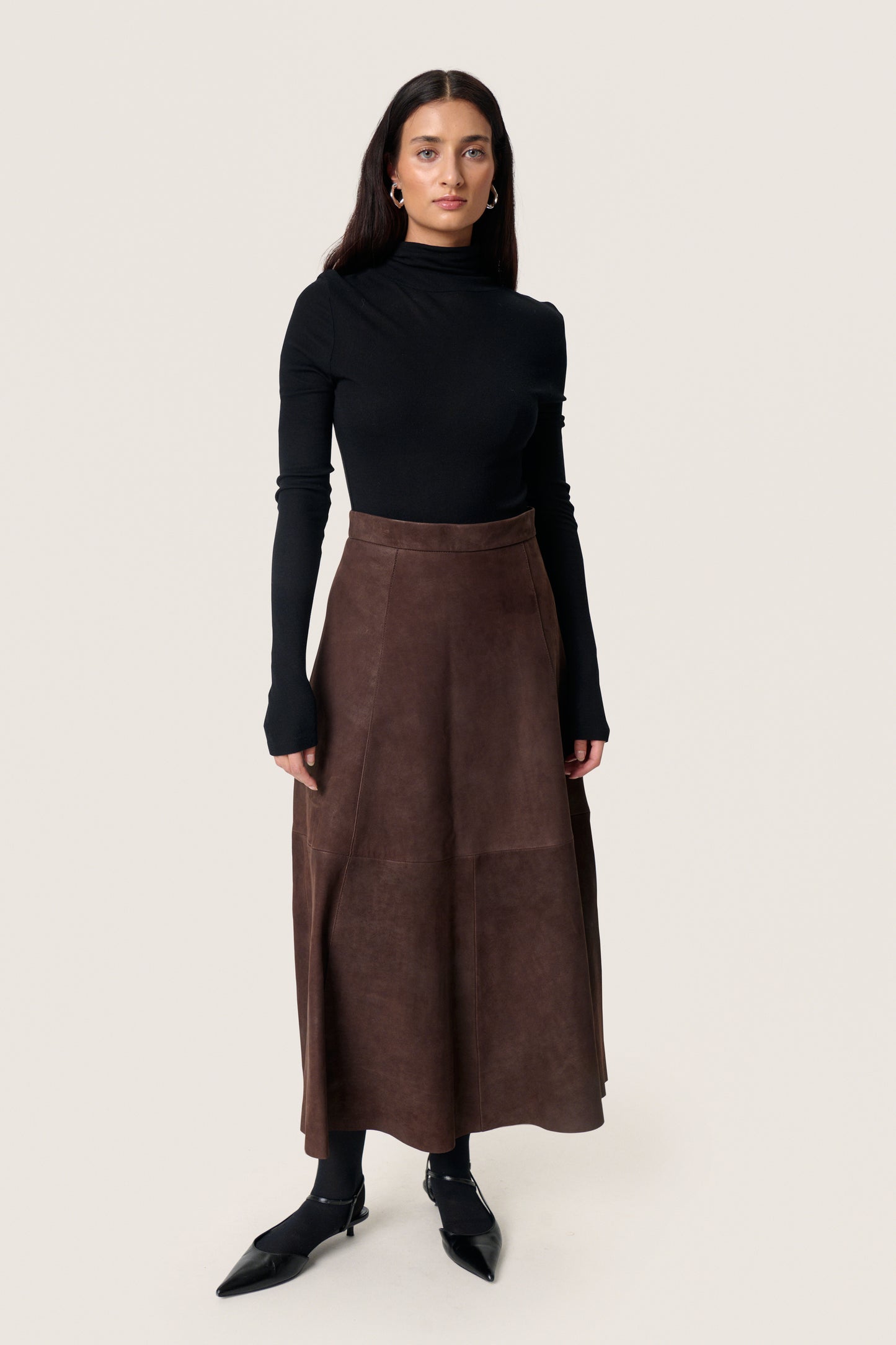 Soaked in Luxury Parvati Leather Skirt | Coffee Bean
